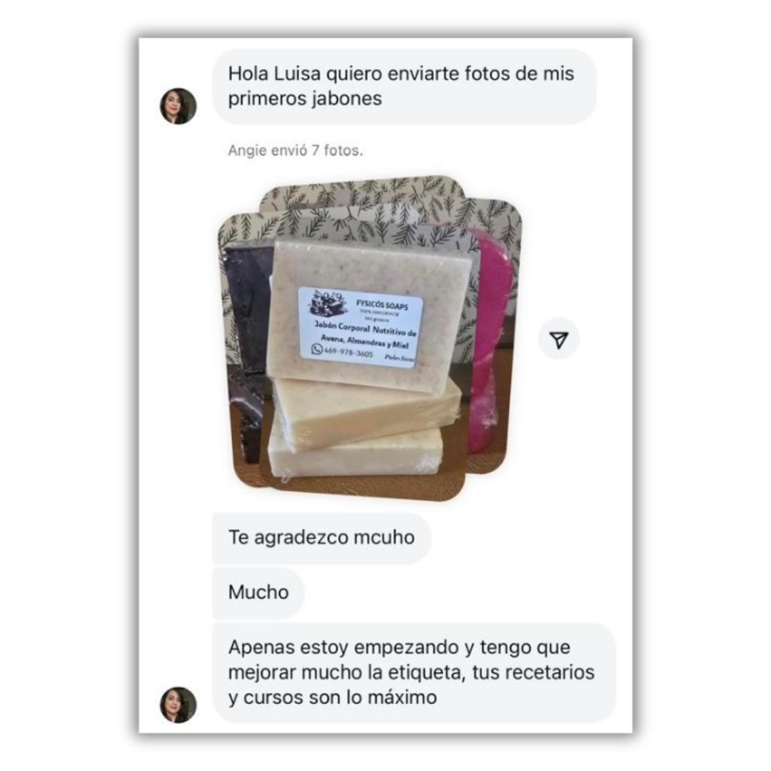 Testimonio cliente con jabones de avena